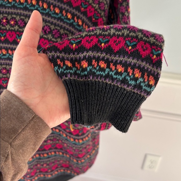 Vintage Northern Isles Retro Crewneck Sweater Sz 2XL Hand Embroider Cottagecore - Picture 6 of 14